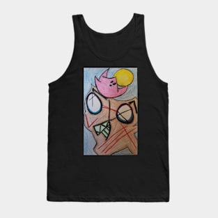 Creepy Owl and Ghost Tank Top